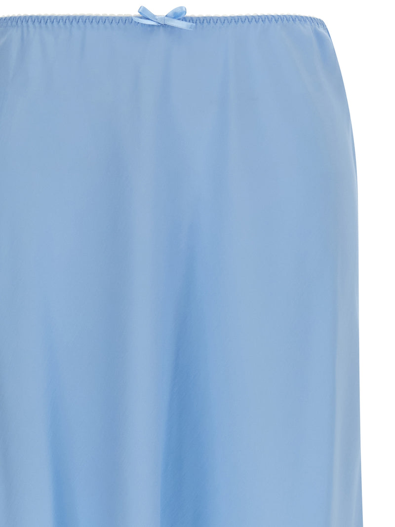 Moschino Blue Acetate Midi Skirt