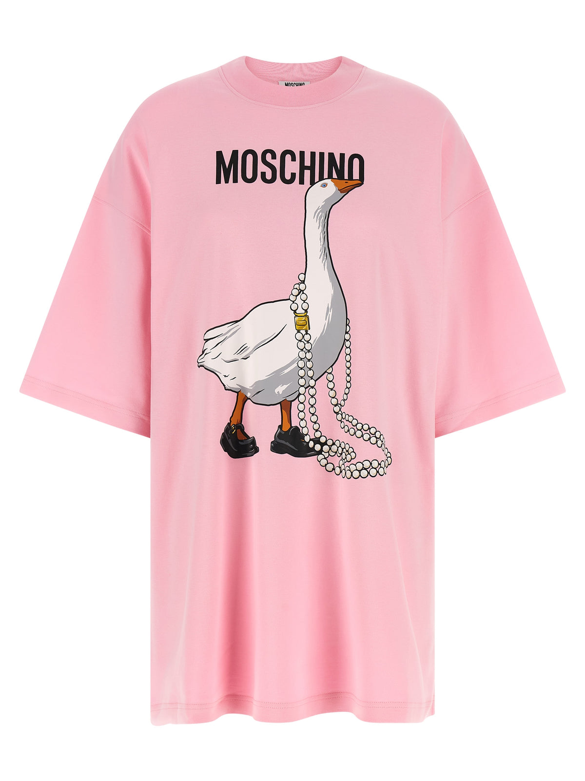 Moschino Multicolor Cotton Short Dress - Playful Goose Print