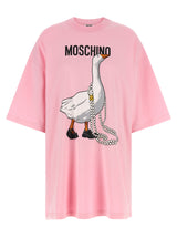 Moschino Multicolor Cotton Short Dress - Playful Goose Print