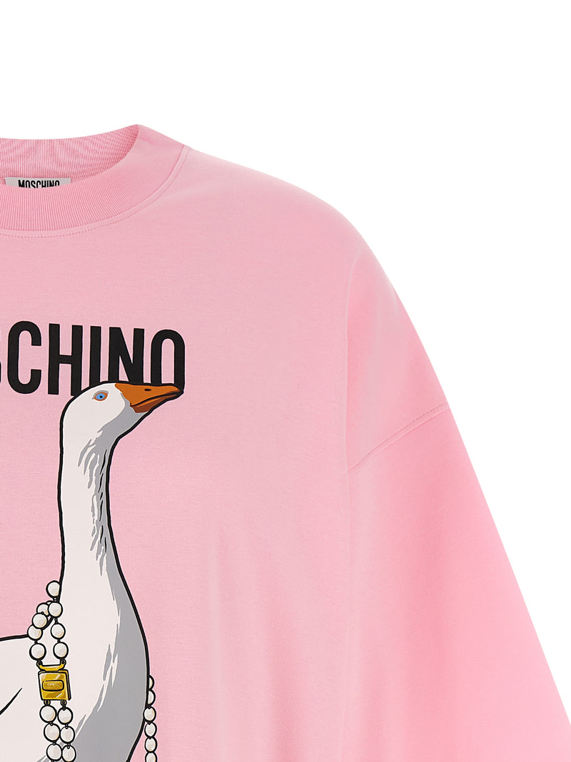 Moschino Multicolor Cotton Short Dress - Playful Goose Print