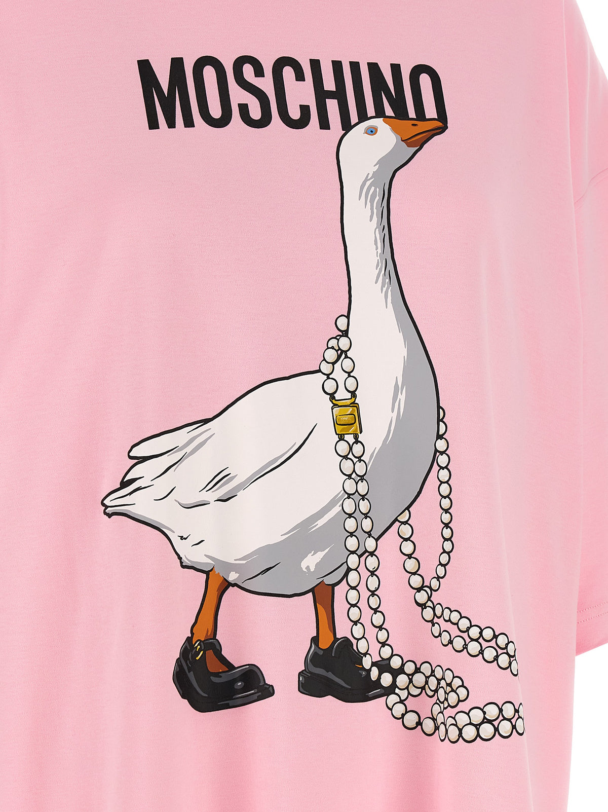 Moschino Multicolor Cotton Short Dress - Playful Goose Print