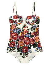 Maillot de bain une pièce Dolce & Gabbana en polyamide blanc