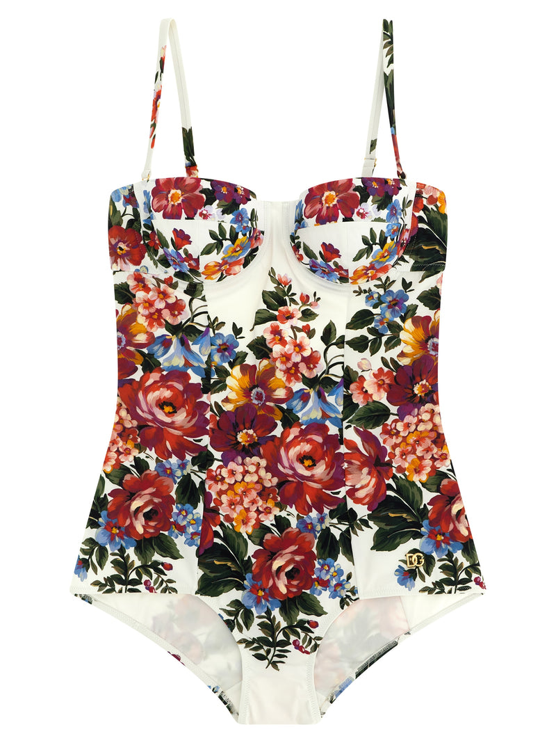 Maillot de bain une pièce Dolce & Gabbana en polyamide blanc