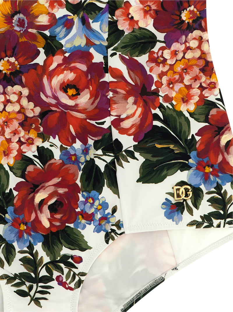 Maillot de bain une pièce Dolce & Gabbana en polyamide blanc
