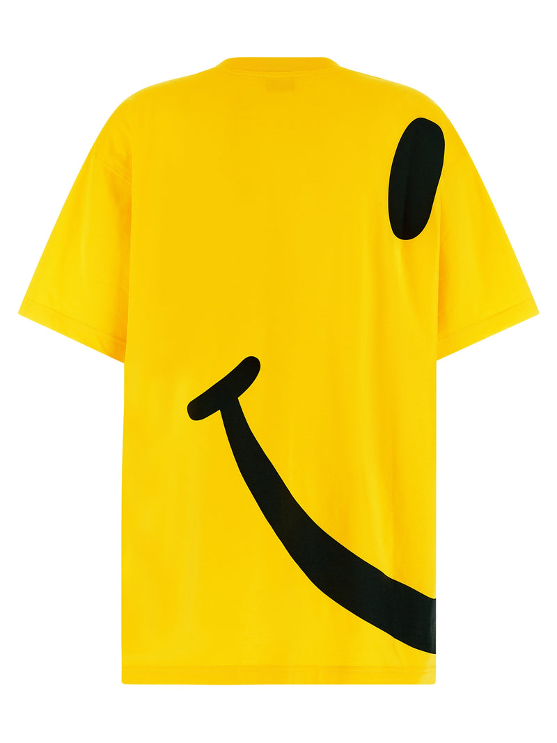 T-shirt en coton bicolore Moschino avec imprimé Smiley®