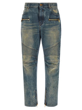 Jean droit en coton bleu Balmain