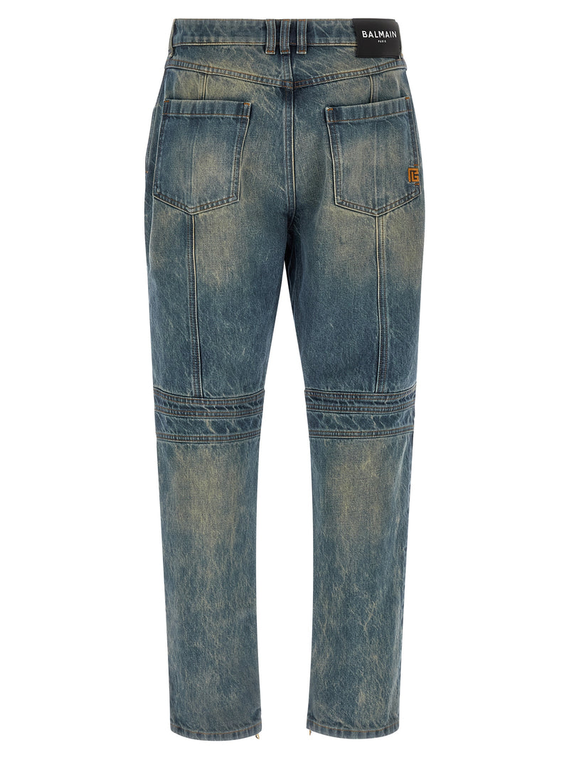 Jean droit en coton bleu Balmain