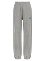 Off-White Gray Cotton Joggers (Workout Pants)