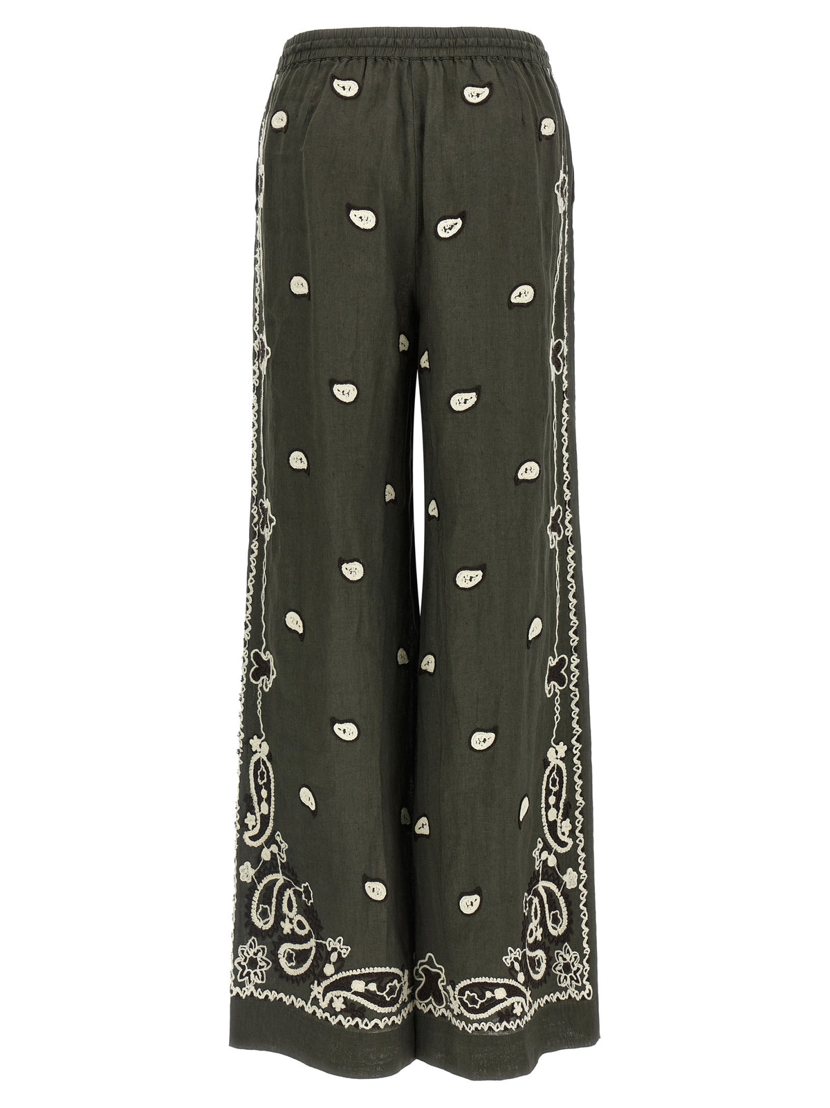 Pantalon décontracté bicolore en lin P.A.R.O.S.H.
