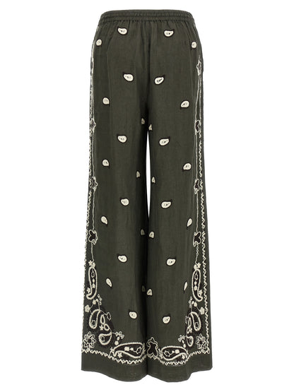 P.A.R.O.S.H. Bicolor Linen Casual Pants