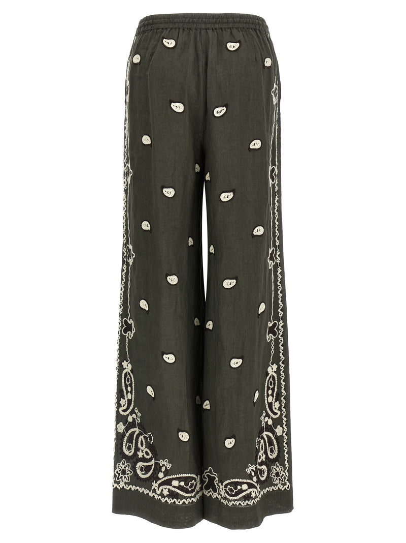 Pantalon décontracté bicolore en lin P.A.R.O.S.H.