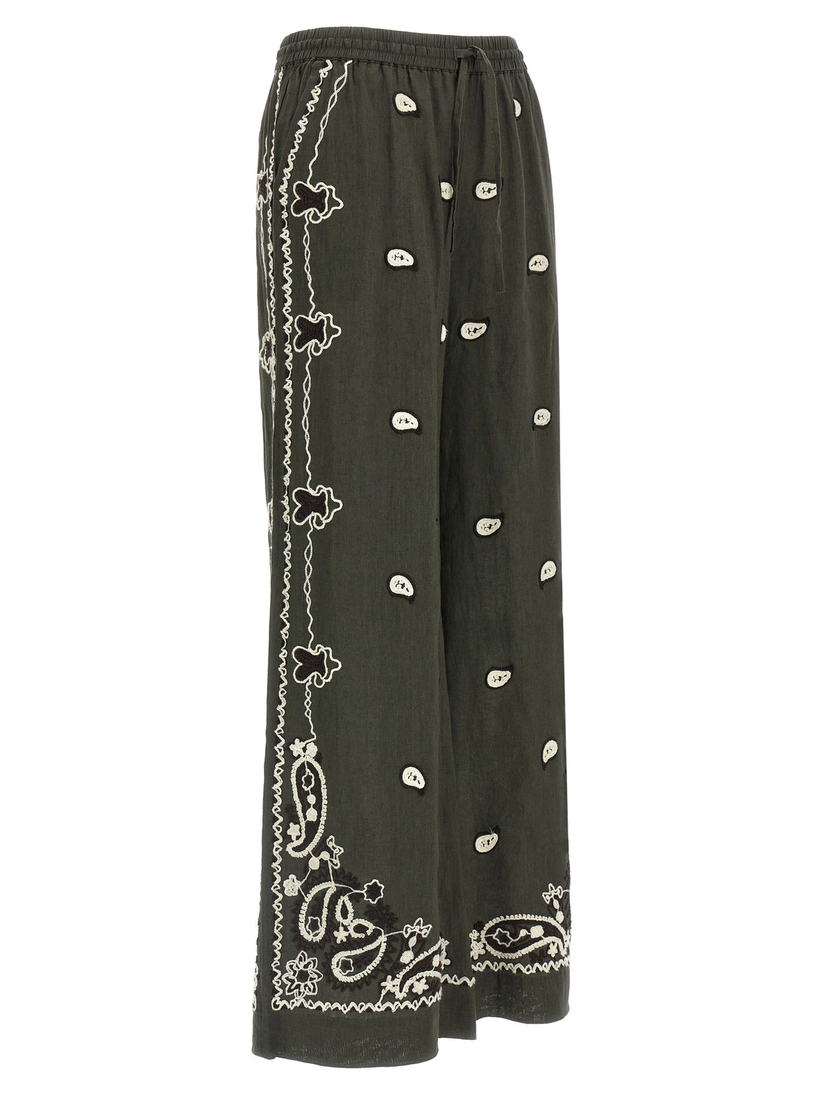 Pantalon décontracté bicolore en lin P.A.R.O.S.H.