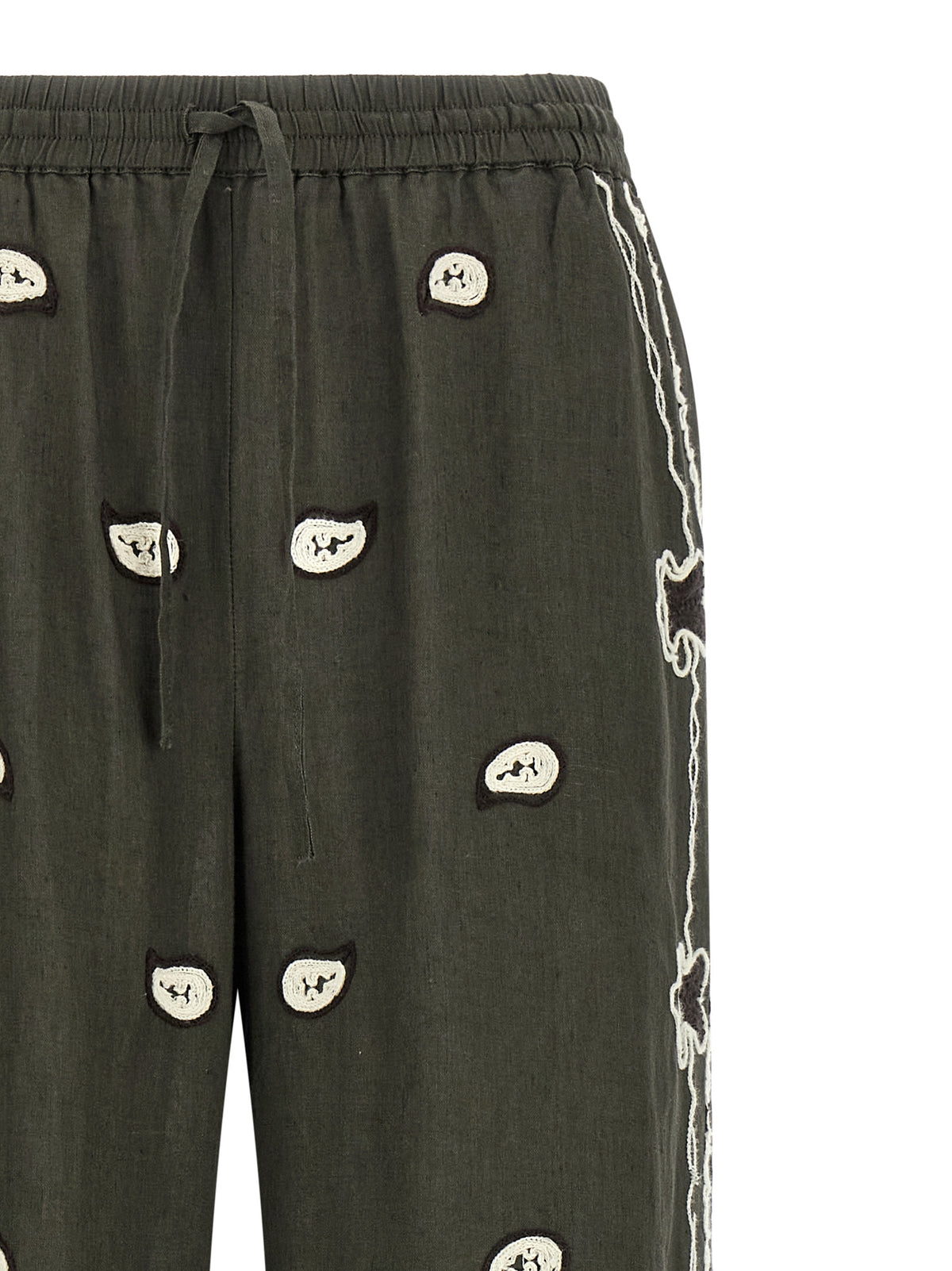 Pantalon décontracté bicolore en lin P.A.R.O.S.H.