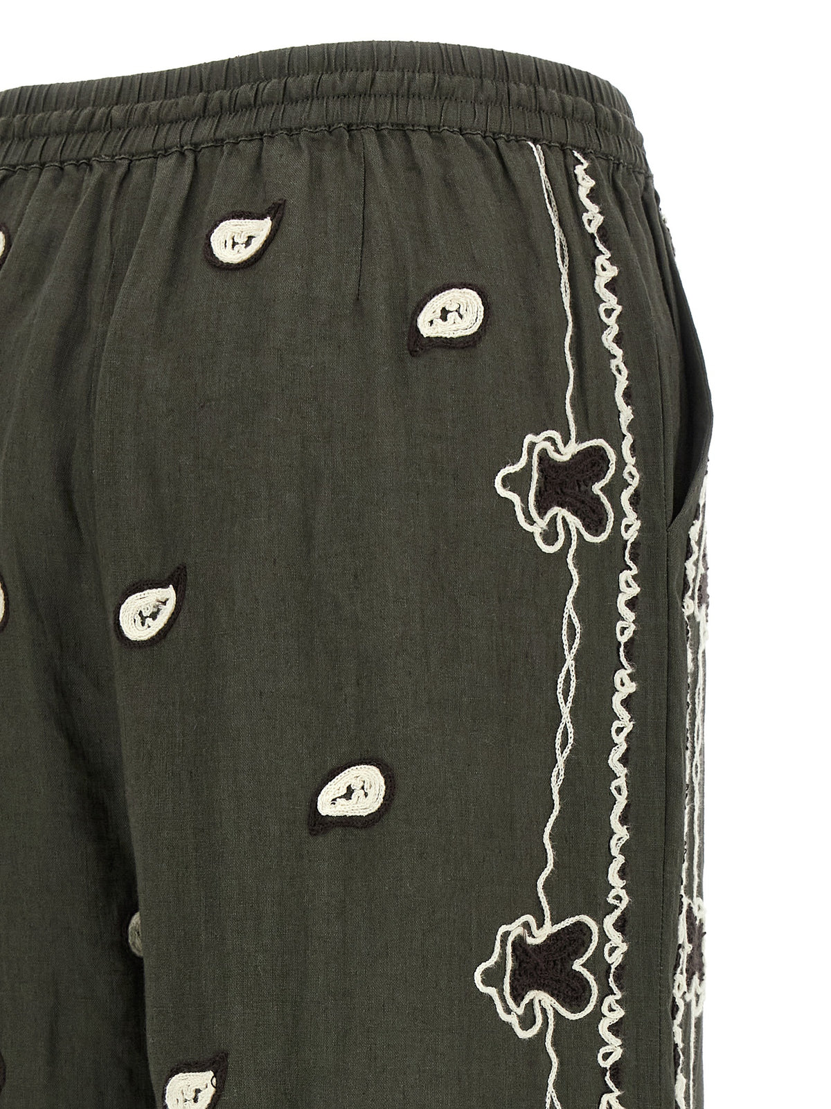 Pantalon décontracté bicolore en lin P.A.R.O.S.H.