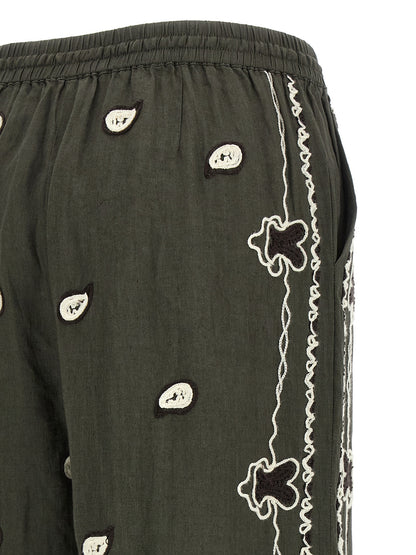 P.A.R.O.S.H. Bicolor Linen Casual Pants