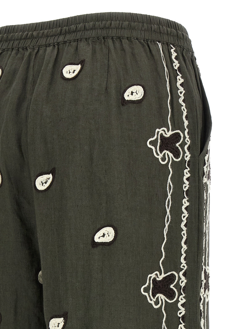 Pantalon décontracté bicolore en lin P.A.R.O.S.H.