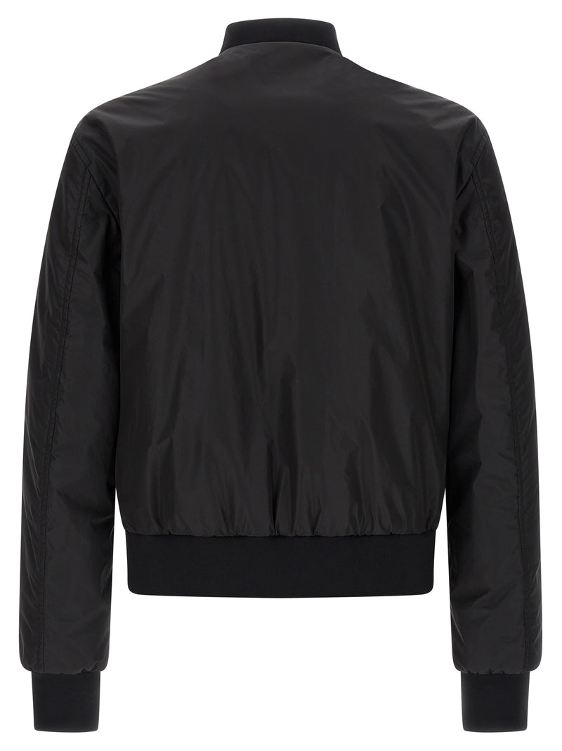 Dolce & Gabbana Black Polyamide Bomber Jacket for Men