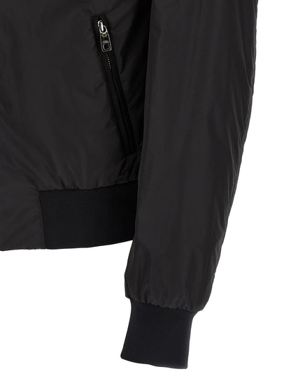 Dolce & Gabbana Black Polyamide Bomber