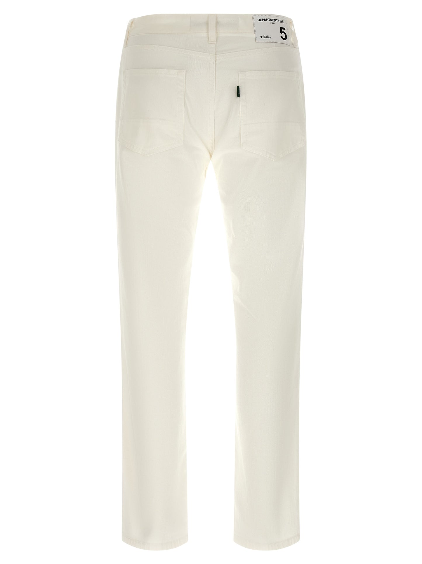 Department 5 White Cotton Straight-Leg Jeans