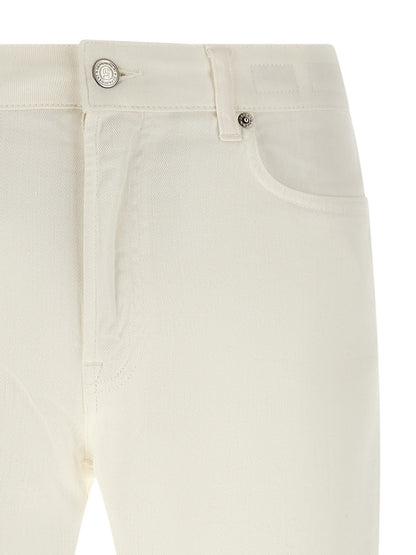 Department 5 White Cotton Straight-Leg Jeans