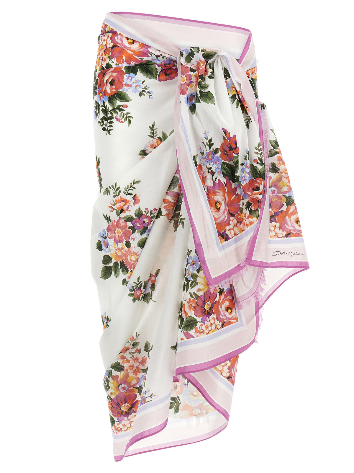Dolce & Gabbana Multicolor Cotton Skirt - Unique Floral Design