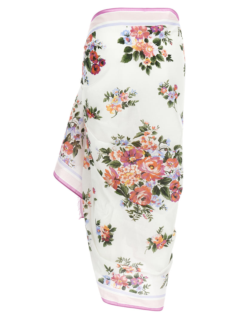 Dolce & Gabbana Multicolor Cotton Skirt - Unique Floral Design