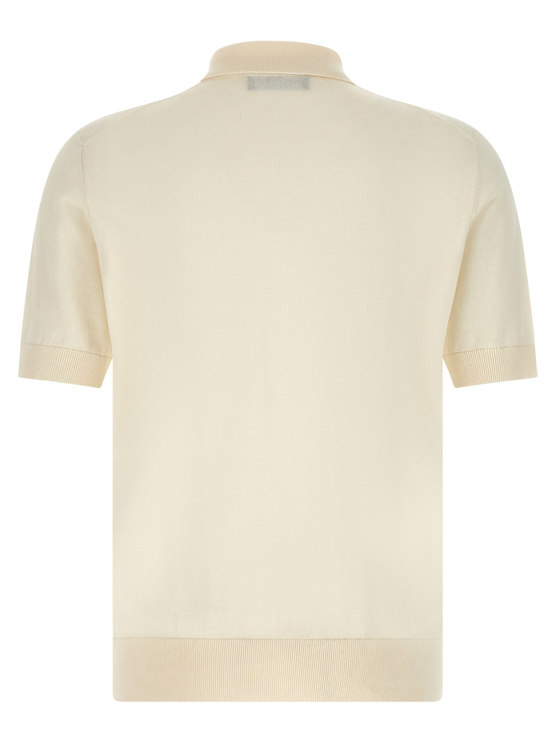 Dolce & Gabbana White Cotton Polo Shirt for Men