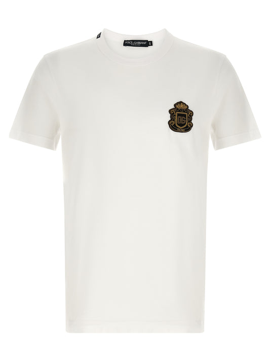 Dolce & Gabbana White Cotton T-Shirt for Men