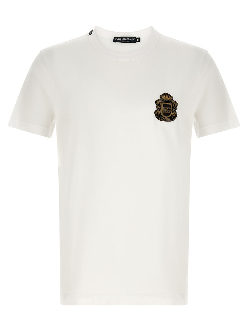 Dolce & Gabbana White Cotton T-Shirt for Men