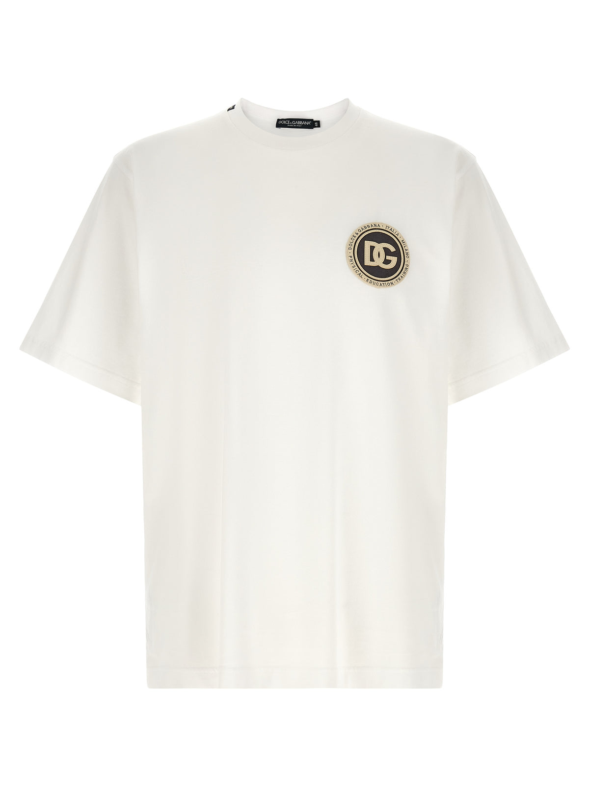 Dolce & Gabbana White Cotton T-Shirt for Men