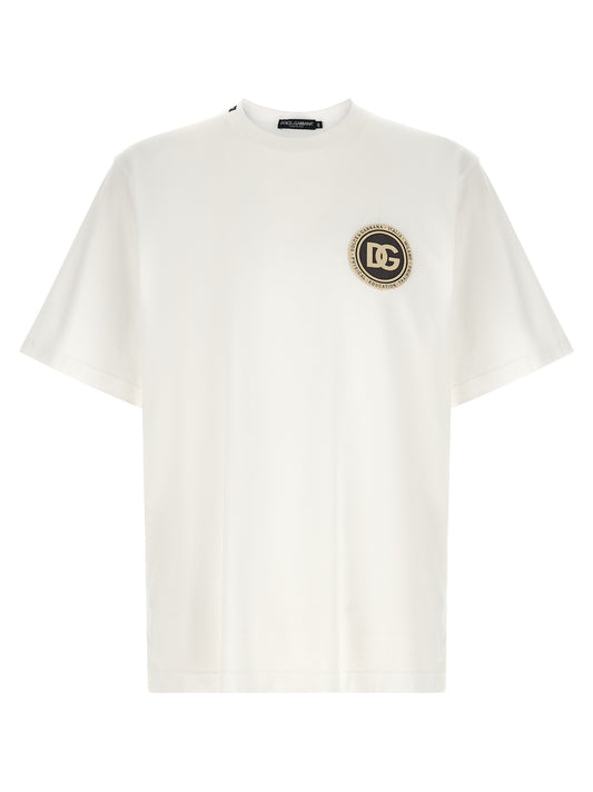 Dolce & Gabbana White Cotton T-Shirt for Men