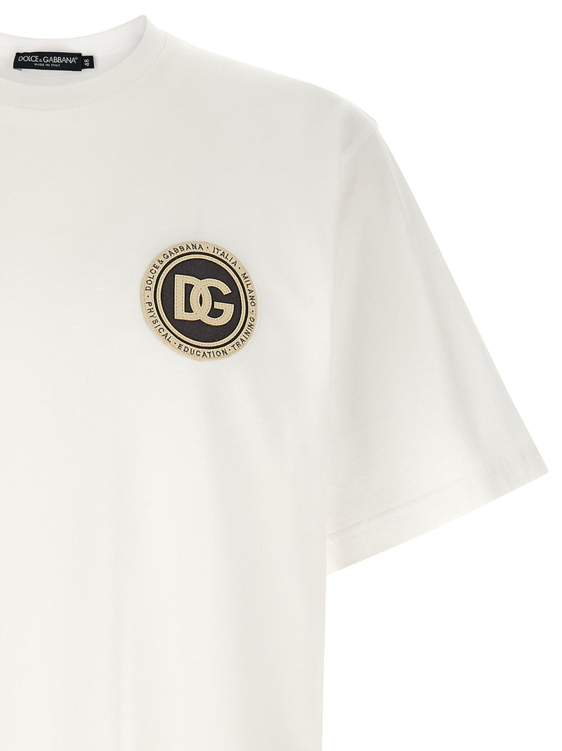 Dolce & Gabbana White Cotton T-Shirt for Men