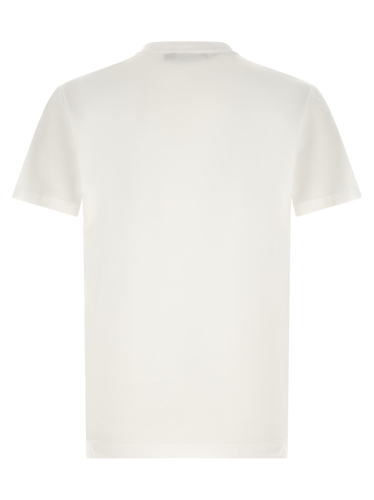 Dolce & Gabbana White Cotton T-Shirt with Embroidered DG