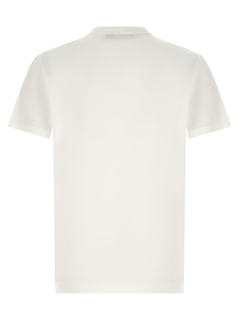 Dolce & Gabbana White Cotton T-Shirt with Embroidered DG