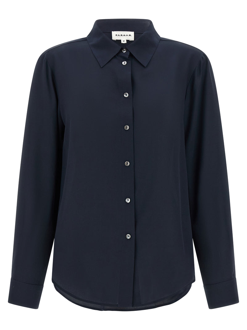 P.A.R.O.S.H. Sweet26 Blue Silk Blouse for Women