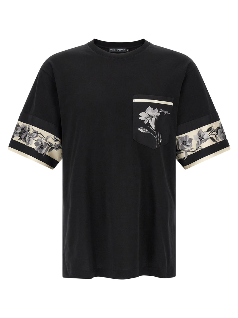 T-shirt à manches longues en coton noir Dolce & Gabbana