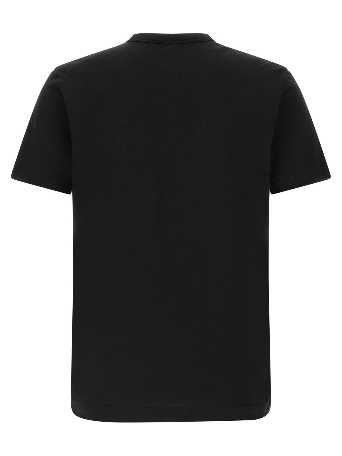 Dolce & Gabbana Black Cotton T-Shirt with Heraldic Patch