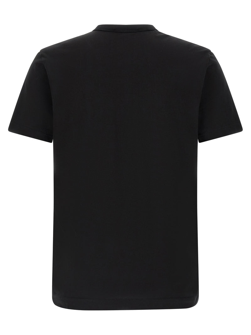Dolce & Gabbana Black Cotton T-Shirt with Heraldic Patch