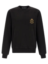 Dolce & Gabbana Black Cotton Sweatshirt for Men