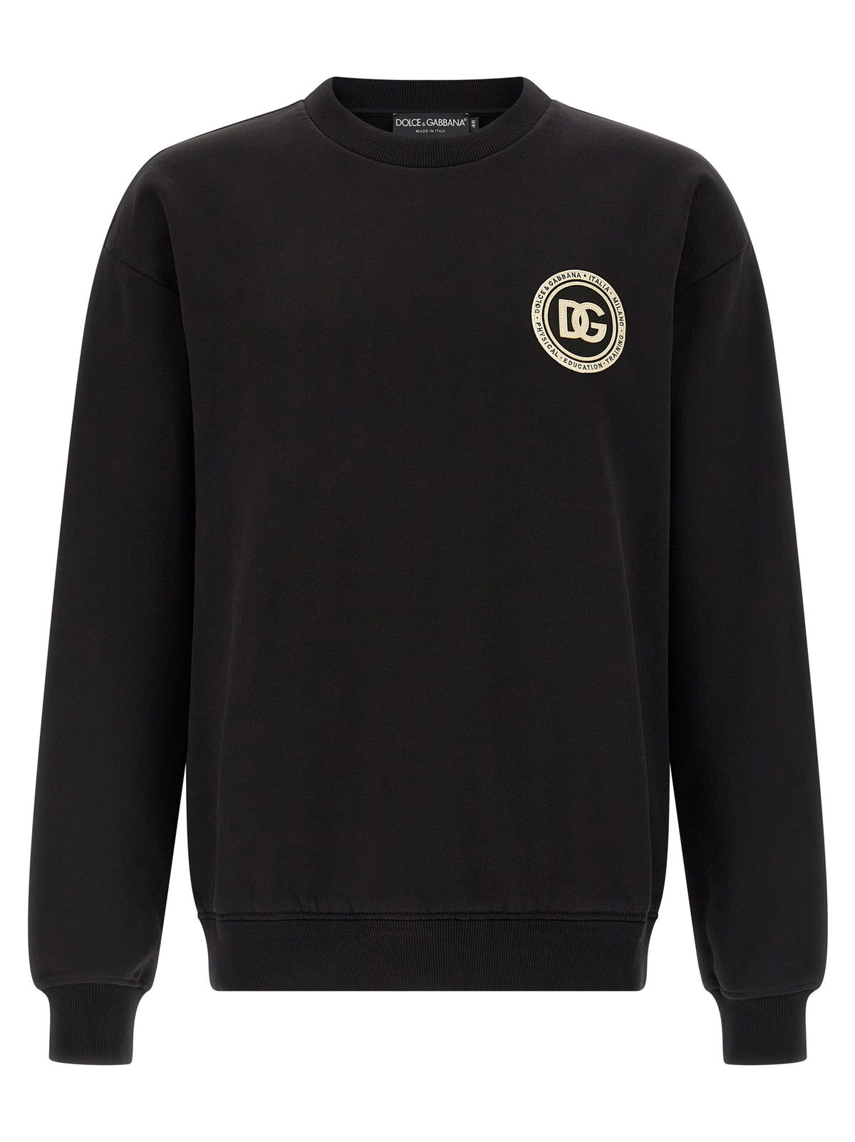 Dolce & Gabbana Black Cotton Sweatshirt - Stylish Urban Elegance