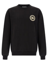 Dolce & Gabbana Black Cotton Sweatshirt - Stylish Urban Elegance