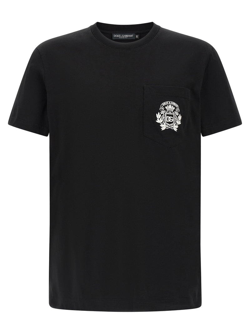 Dolce & Gabbana Black Cotton T-Shirt for Men