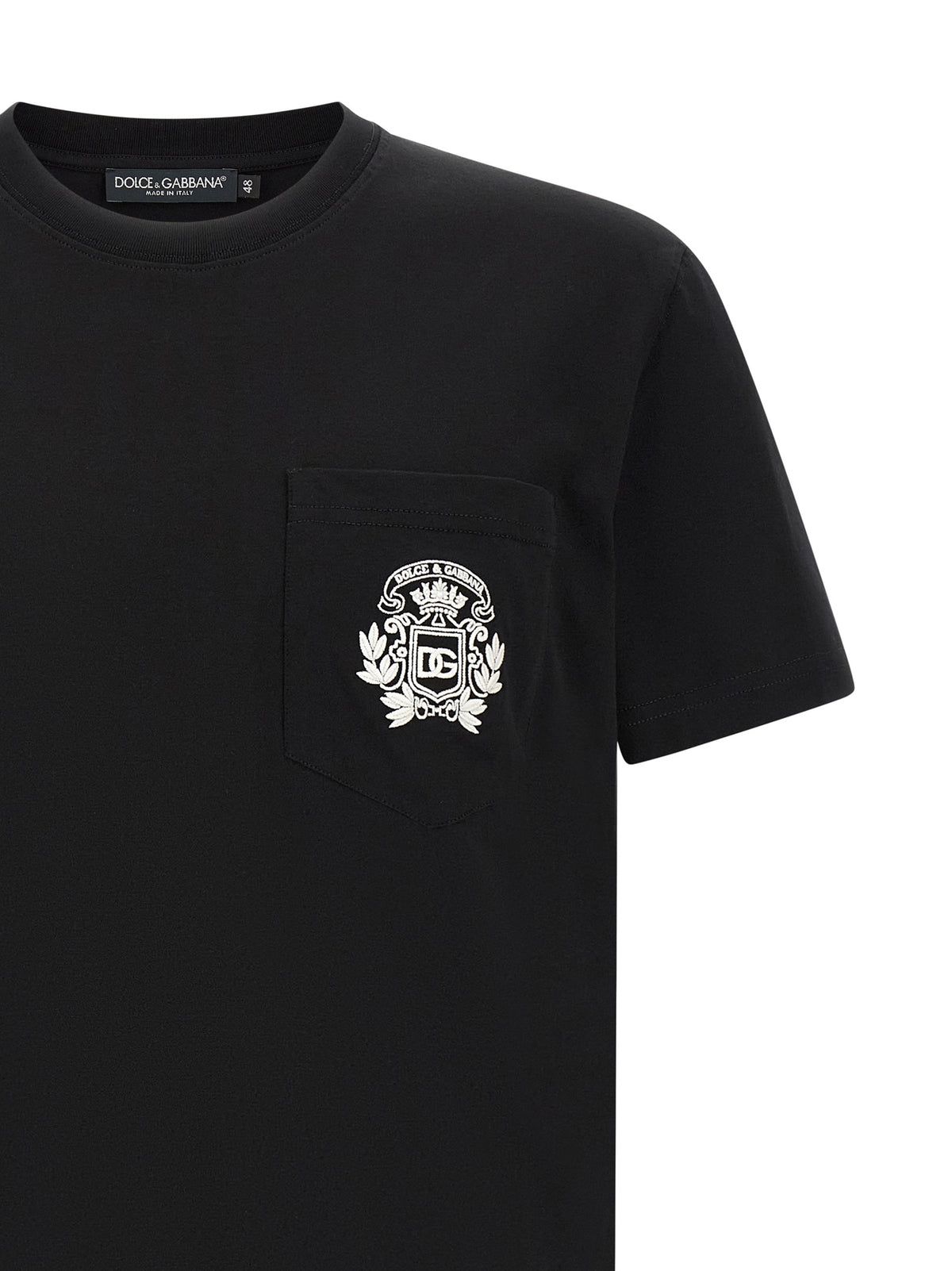 Dolce & Gabbana Black Cotton T-Shirt for Men