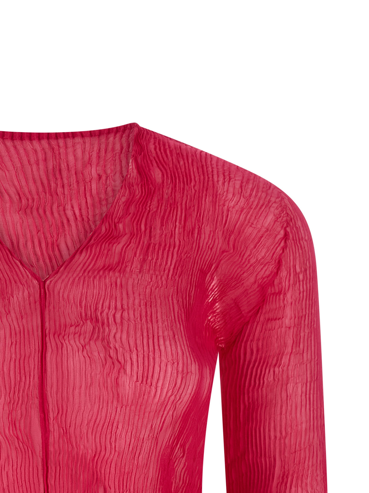 Chemise Issey Miyake en polyester fuchsia