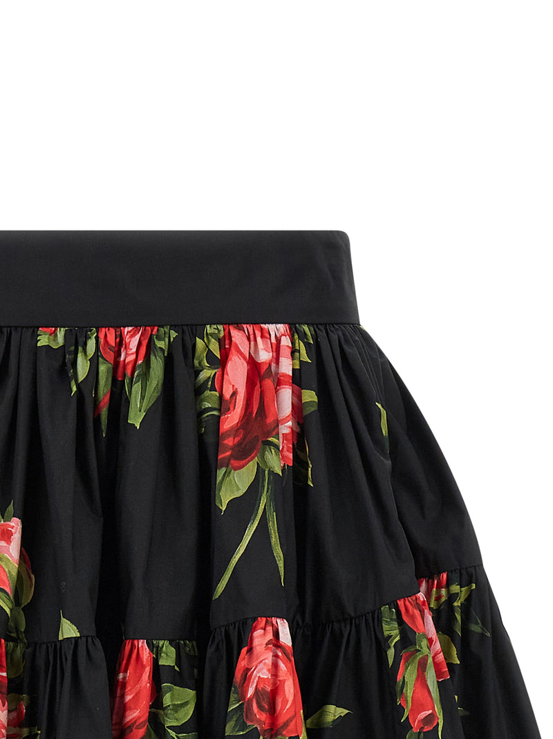 Jupe longue Dolce & Gabbana en coton noir