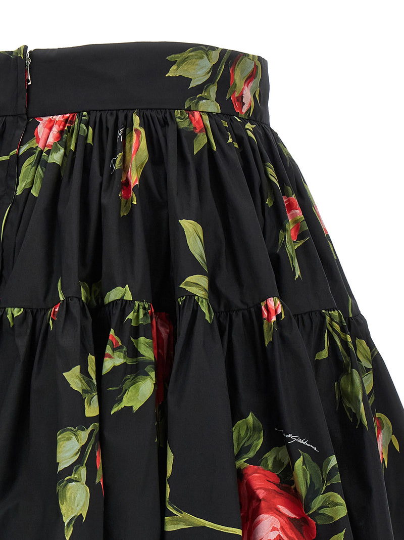 Jupe longue Dolce & Gabbana en coton noir