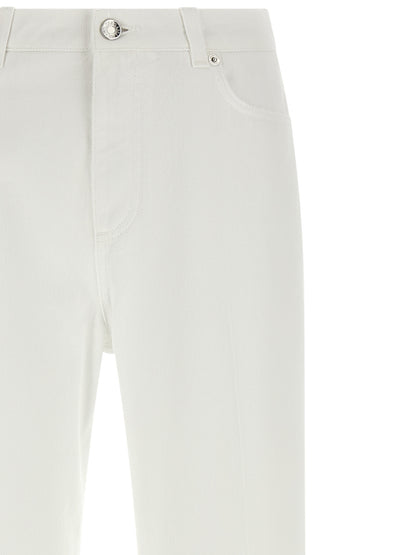 Dolce & Gabbana White Cotton Flared Jeans