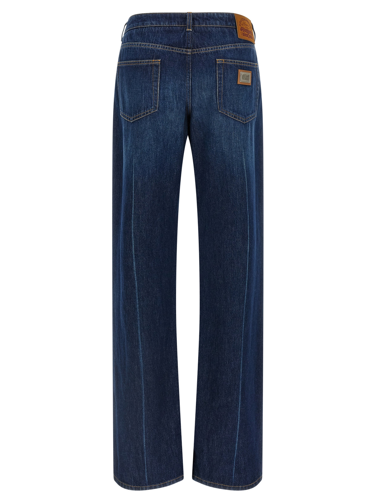 Dolce & Gabbana Blue Cotton Straight-Leg Jeans for Women