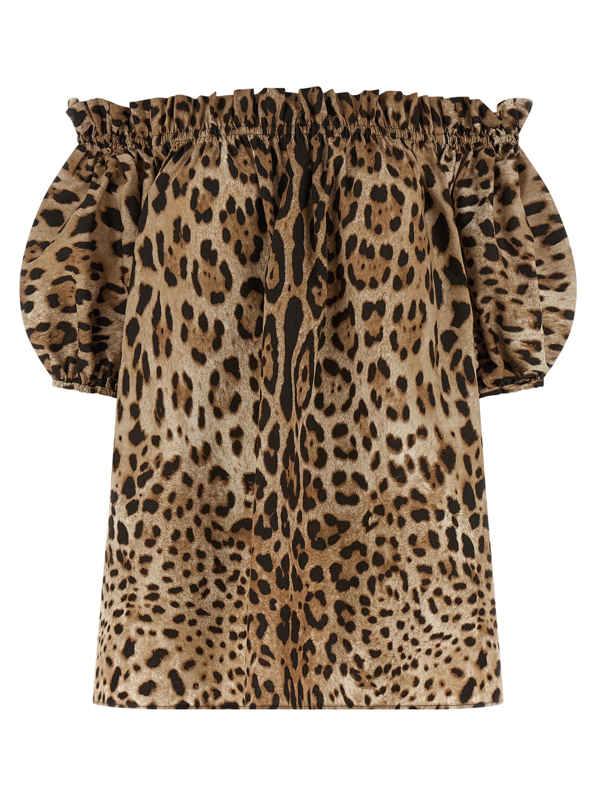 Dolce & Gabbana Brown Cotton Shirt - Off-the-Shoulder Design