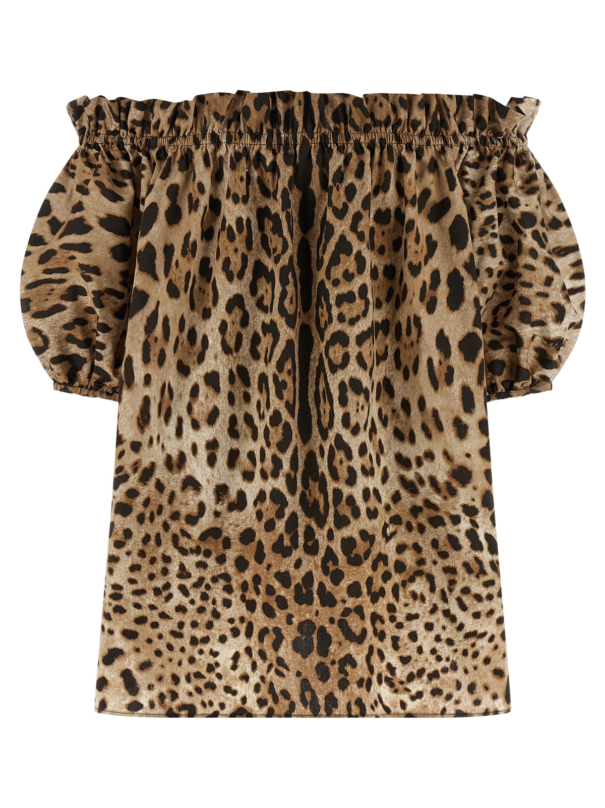 Dolce & Gabbana Brown Cotton Shirt - Off-the-Shoulder Design